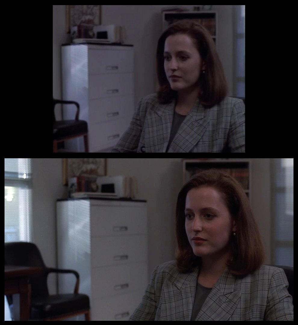X-Files Blu-ray DVD Comparison 101 1X79 Pilot Screencap