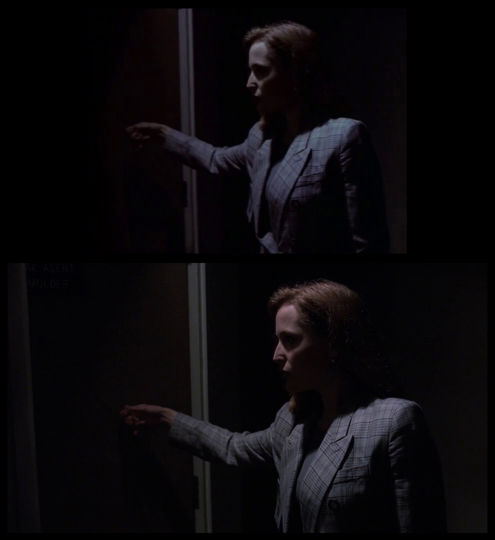 X-Files Blu-ray DVD Comparison 101 1X79 Pilot Screencap