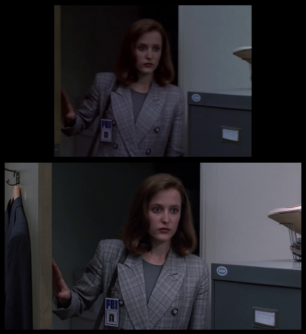 X-Files Blu-ray DVD Comparison 101 1X79 Pilot Screencap