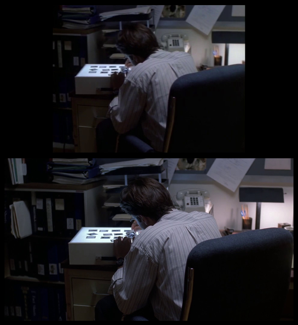 X-Files Blu-ray DVD Comparison 101 1X79 Pilot Screencap