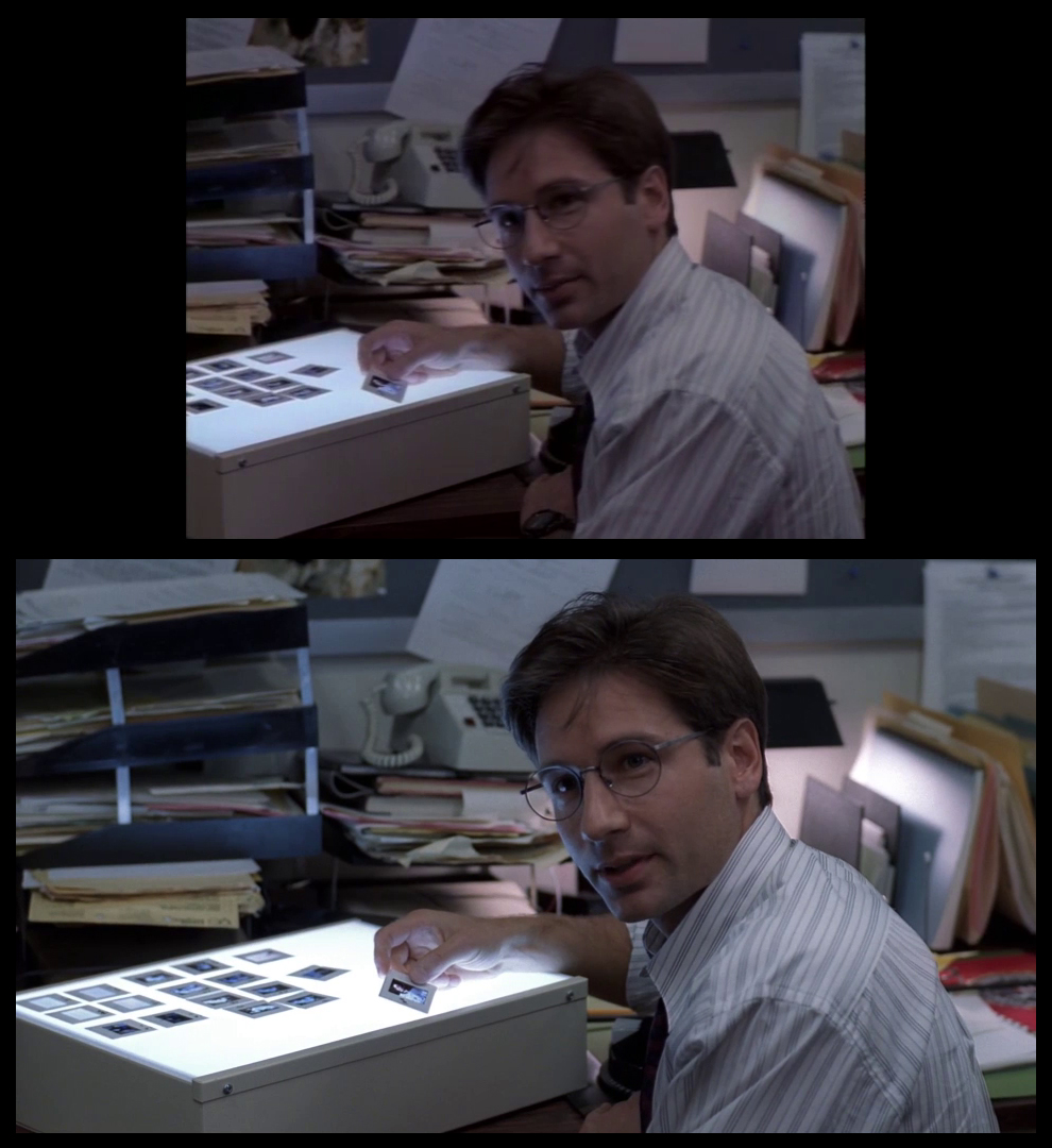 X-Files Blu-ray DVD Comparison 101 1X79 Pilot Screencap