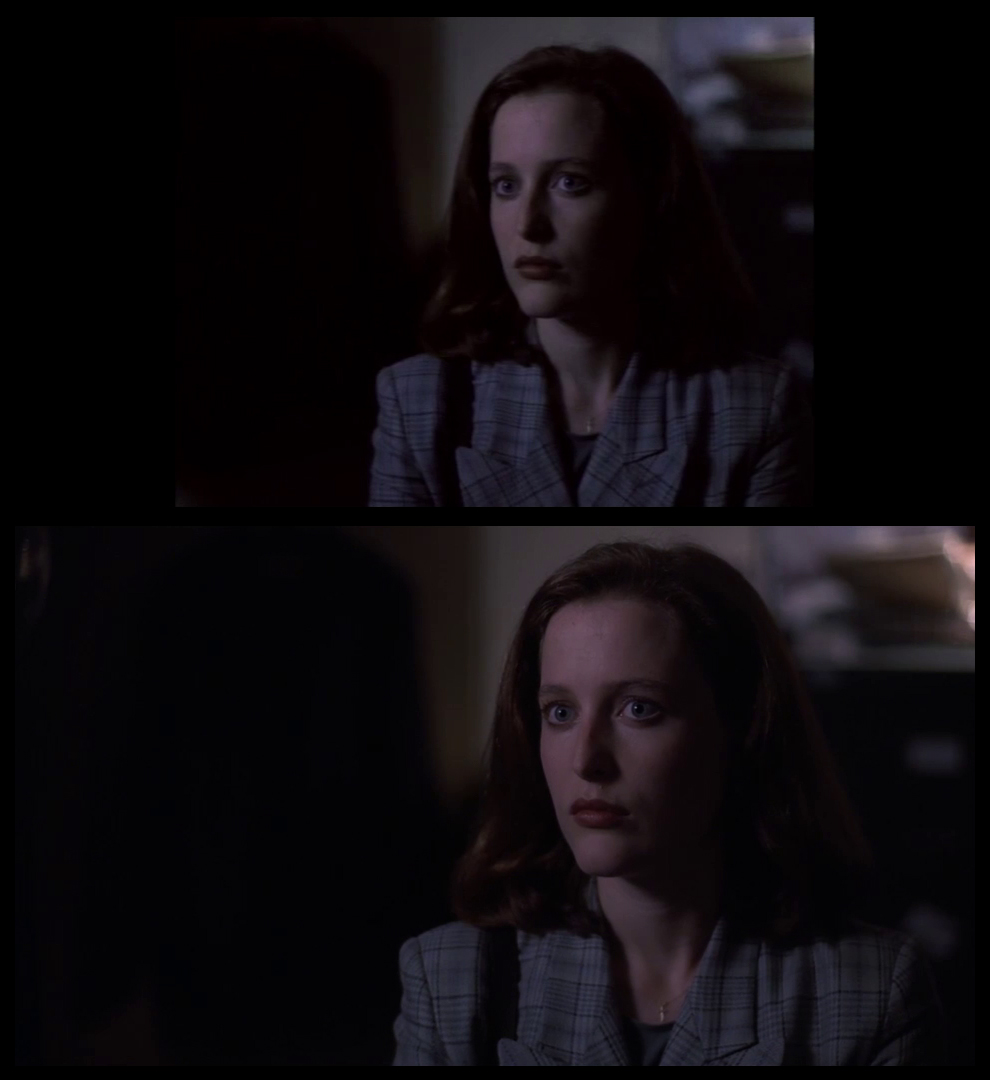 X-Files Blu-ray DVD Comparison 101 1X79 Pilot Screencap