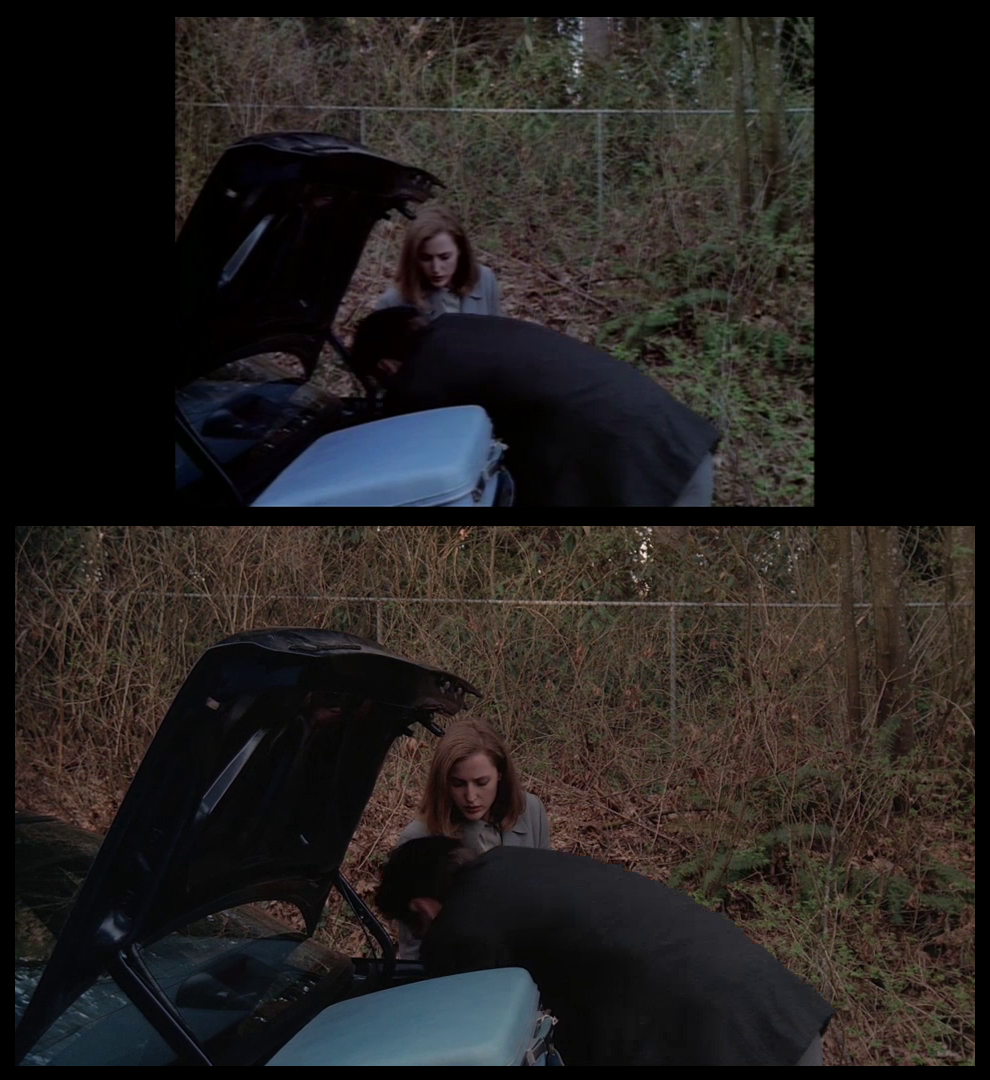 X-Files Blu-ray DVD Comparison 101 1X79 Pilot Screencap