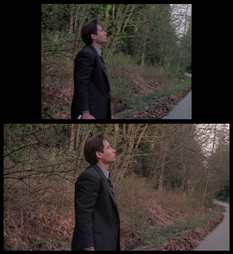 X-Files Blu-ray DVD Comparison 101 1X79 Pilot Screencap