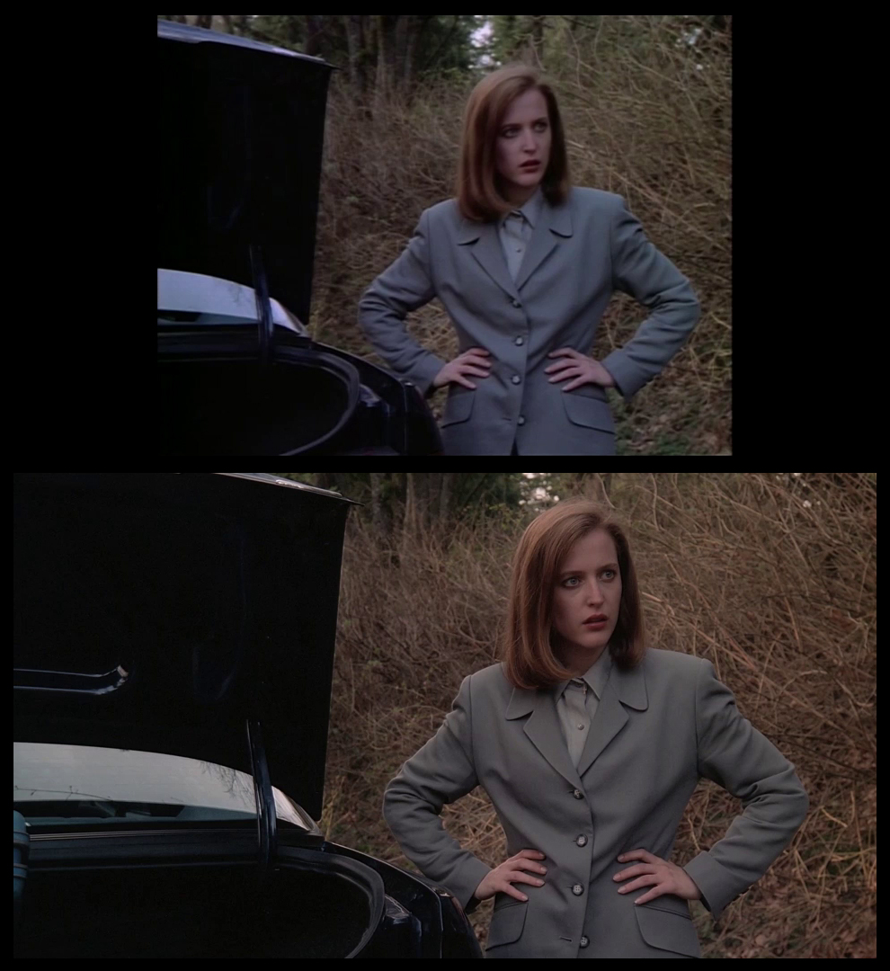 X-Files Blu-ray DVD Comparison 101 1X79 Pilot Screencap
