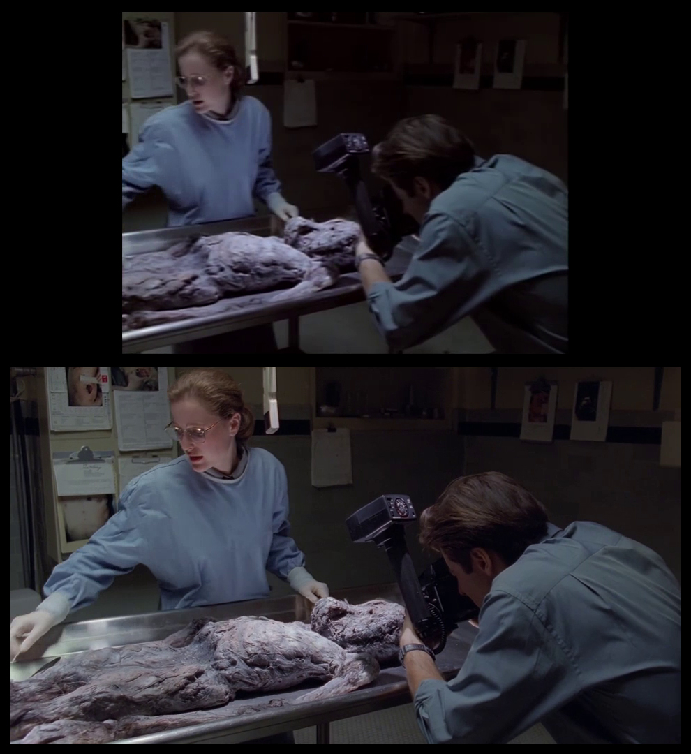 X-Files Blu-ray DVD Comparison 101 1X79 Pilot Screencap