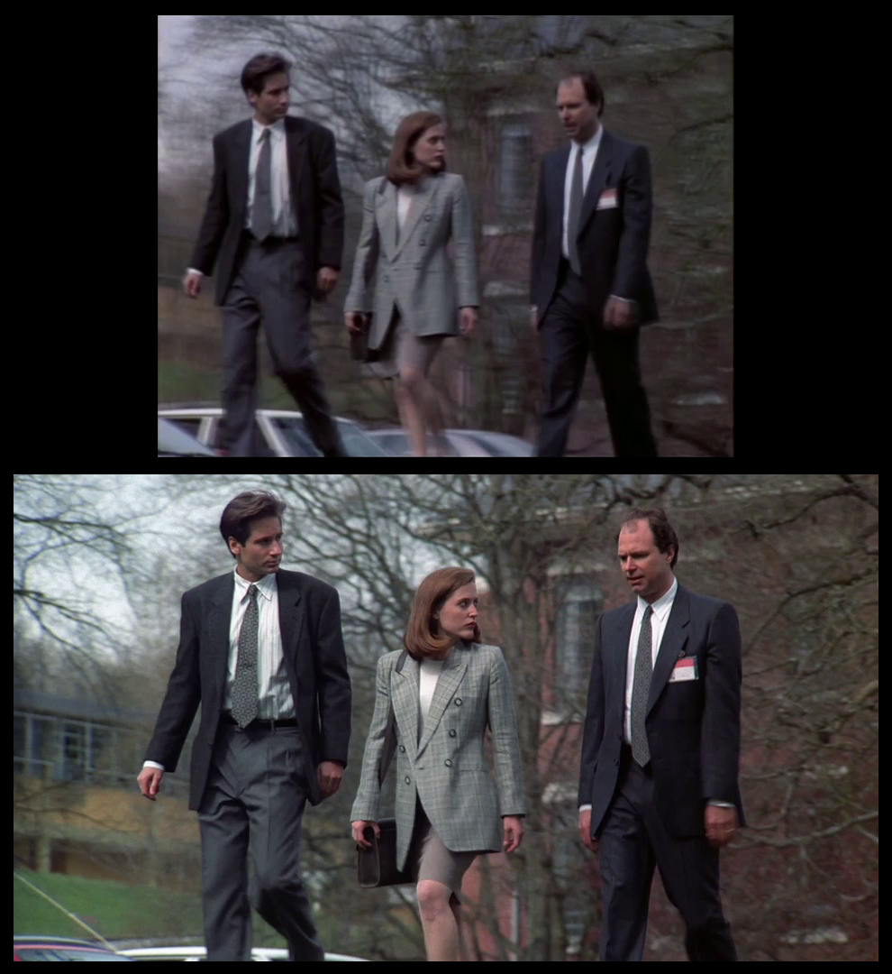 X-Files Blu-ray DVD Comparison 101 1X79 Pilot Screencap