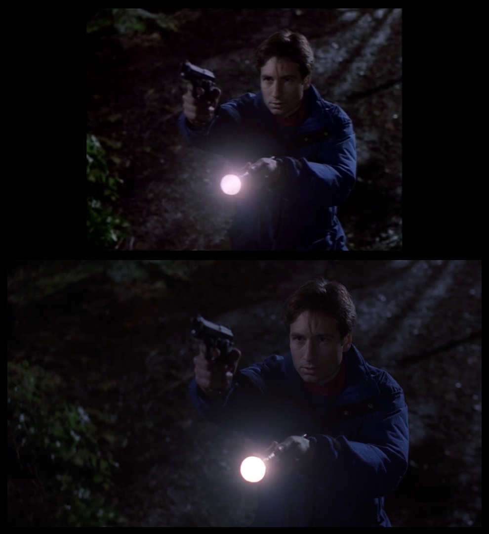 X-Files Blu-ray DVD Comparison 101 1X79 Pilot Screencap