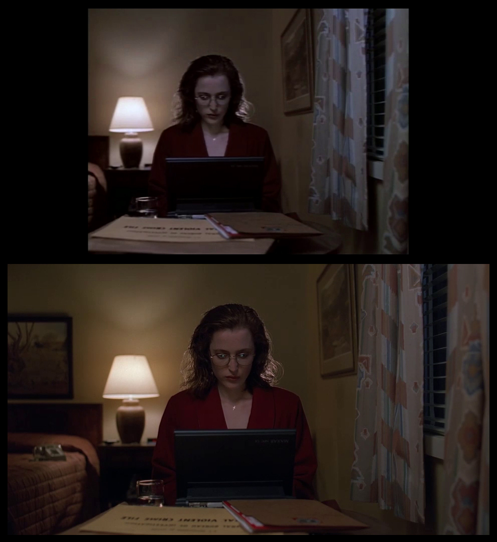 X-Files Blu-ray DVD Comparison 101 1X79 Pilot Screencap