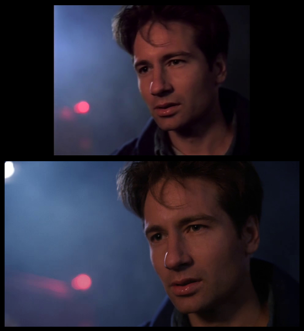 X-Files Blu-ray DVD Comparison 101 1X79 Pilot Screencap