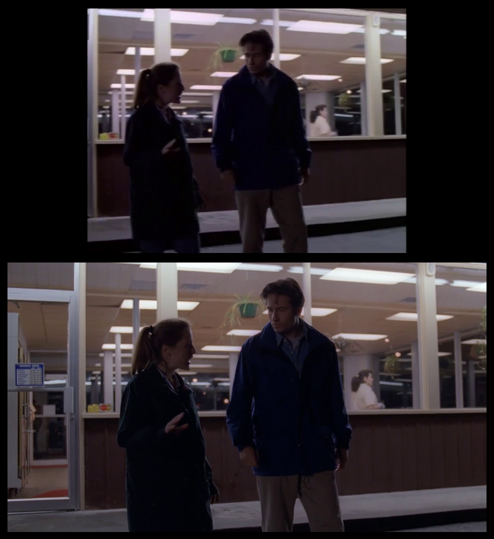 X-Files Blu-ray DVD Comparison 101 1X79 Pilot Screencap
