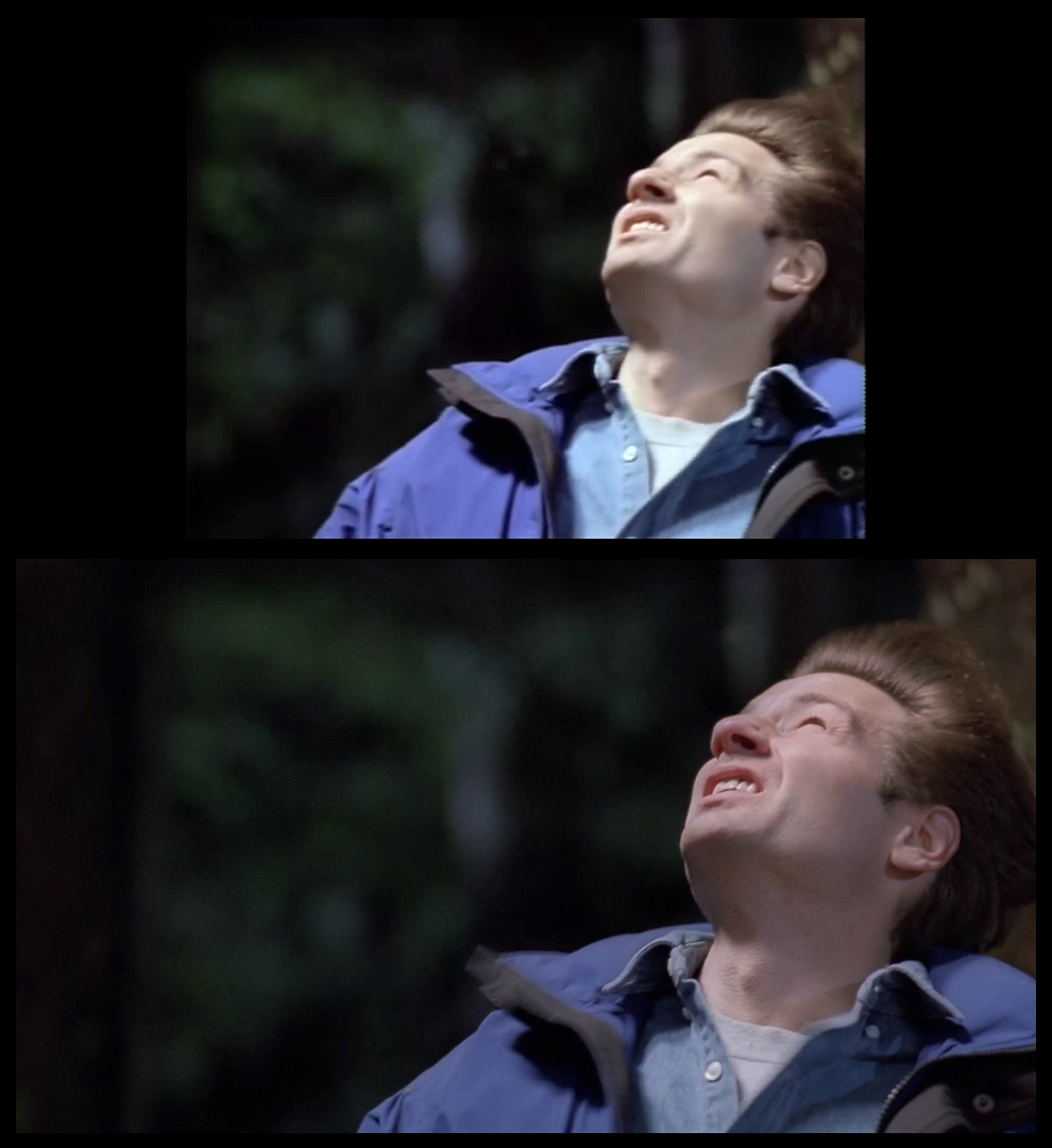 X-Files Blu-ray DVD Comparison 101 1X79 Pilot Screencap