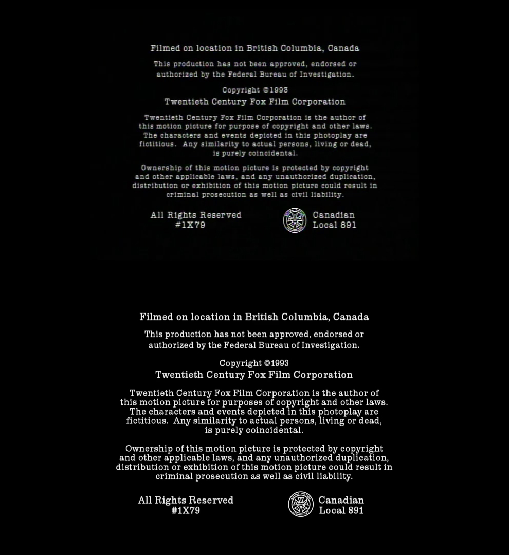X-Files Blu-ray DVD Comparison 101 1X79 Pilot Screencap