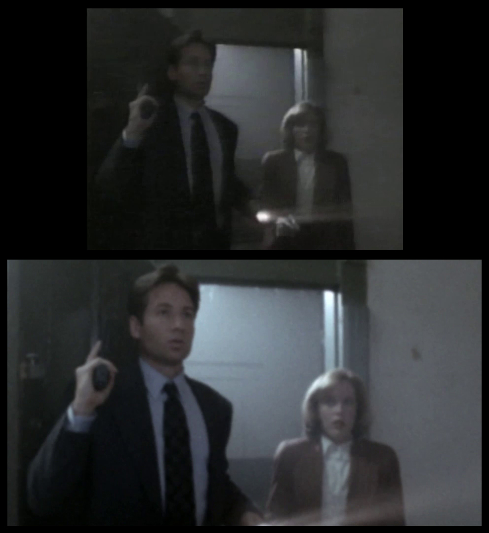 X-Files Blu-ray DVD Comparison 102 1X01 Deep Throat Screencap