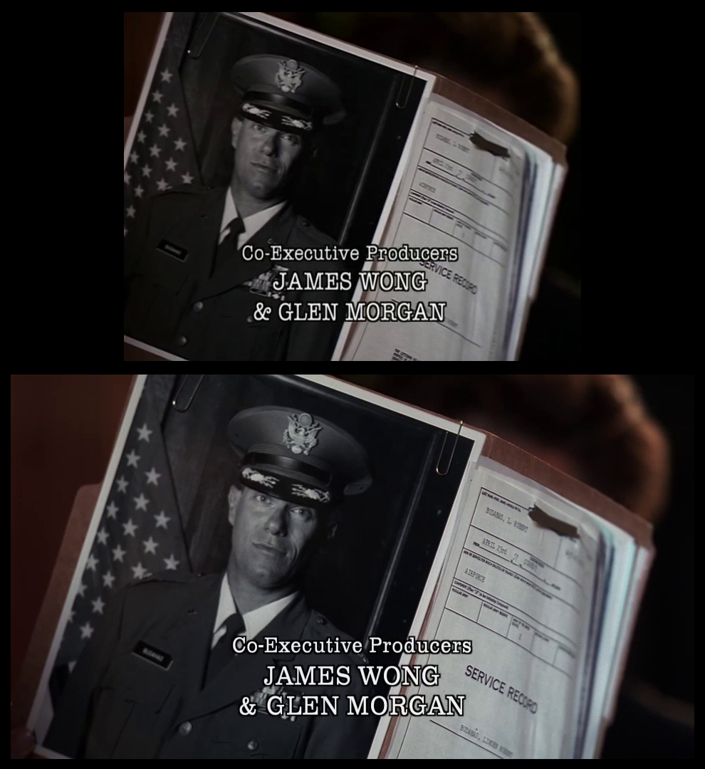 X-Files Blu-ray DVD Comparison 102 1X01 Deep Throat Screencap