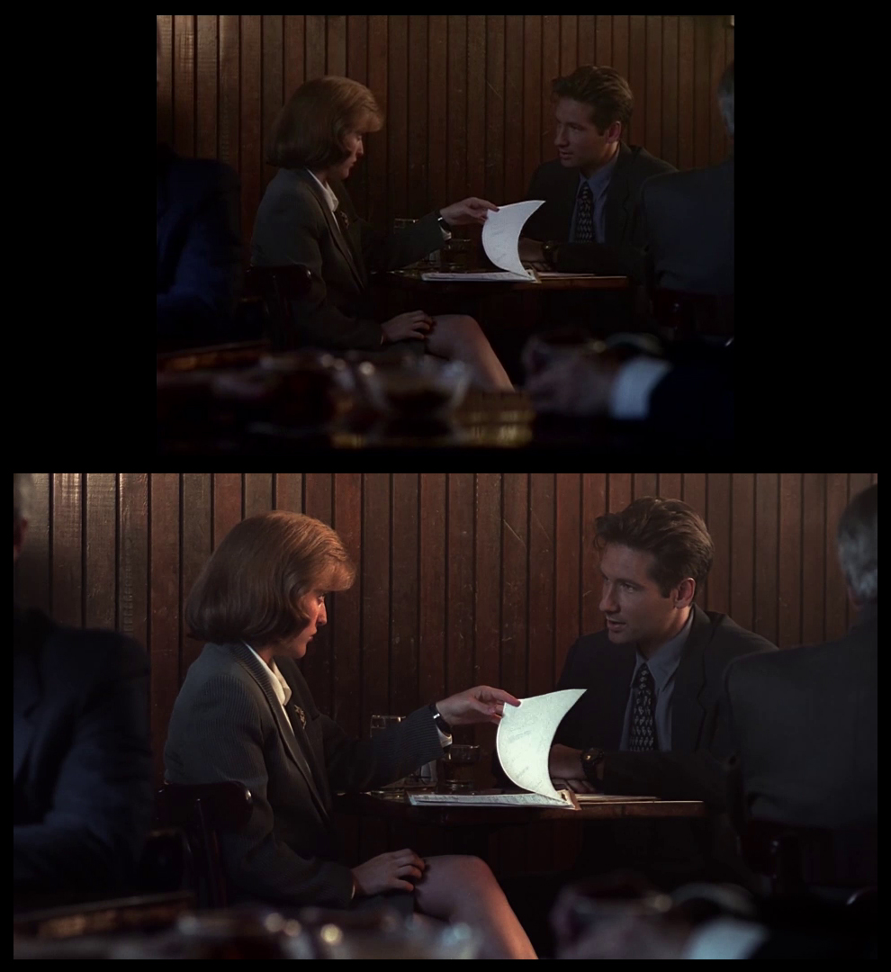 X-Files Blu-ray DVD Comparison 102 1X01 Deep Throat Screencap