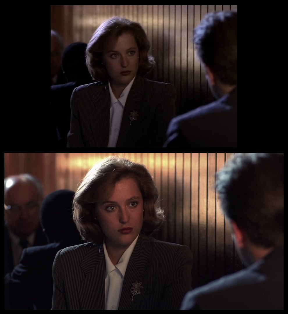 X-Files Blu-ray DVD Comparison 102 1X01 Deep Throat Screencap