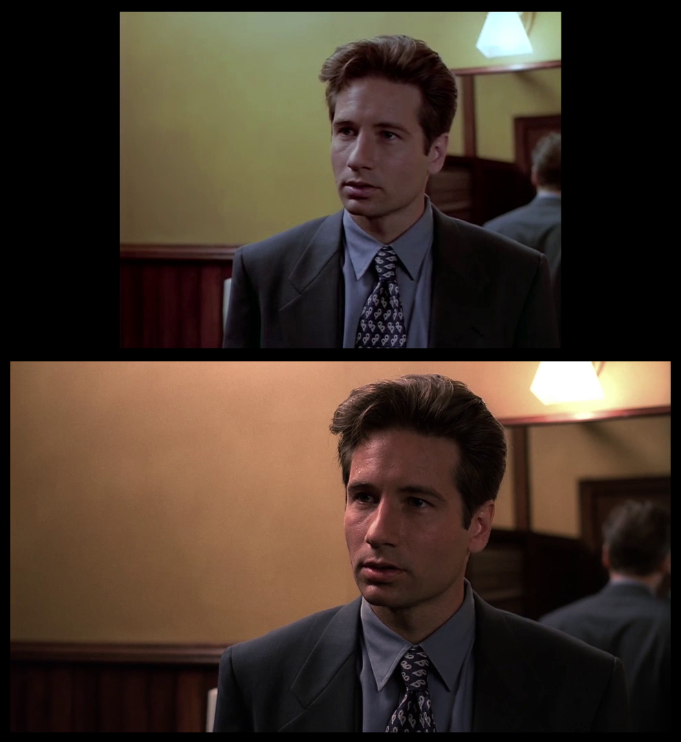X-Files Blu-ray DVD Comparison 102 1X01 Deep Throat Screencap