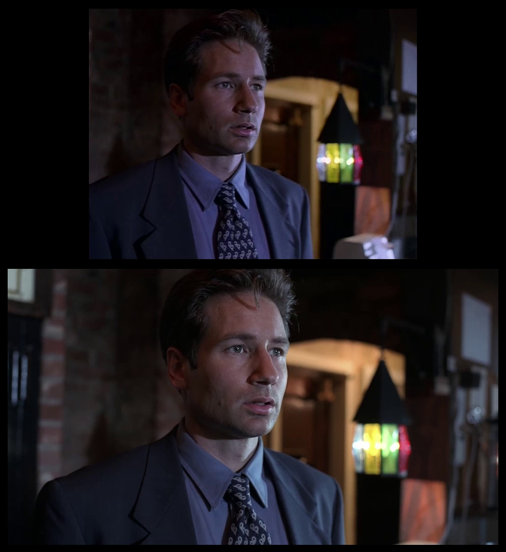 X-Files Blu-ray DVD Comparison 102 1X01 Deep Throat Screencap
