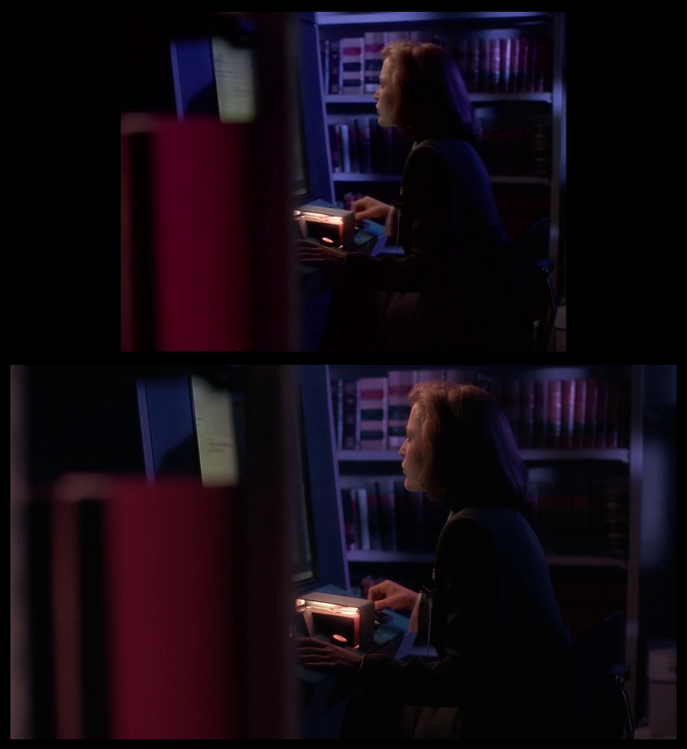 X-Files Blu-ray DVD Comparison 102 1X01 Deep Throat Screencap