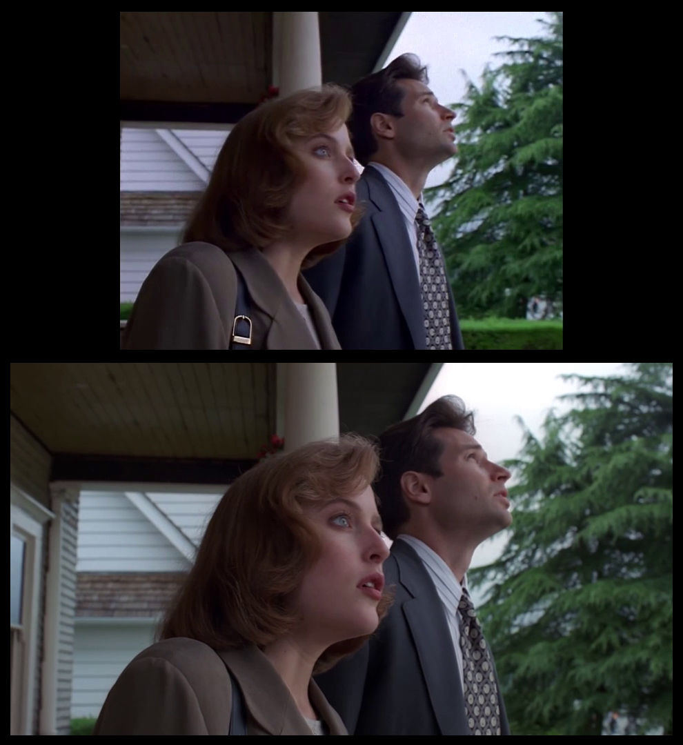 X-Files Blu-ray DVD Comparison 102 1X01 Deep Throat Screencap