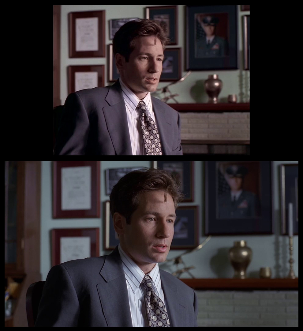 X-Files Blu-ray DVD Comparison 102 1X01 Deep Throat Screencap