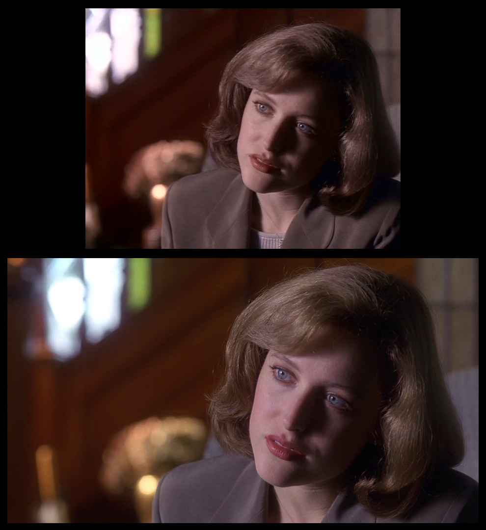 X-Files Blu-ray DVD Comparison 102 1X01 Deep Throat Screencap