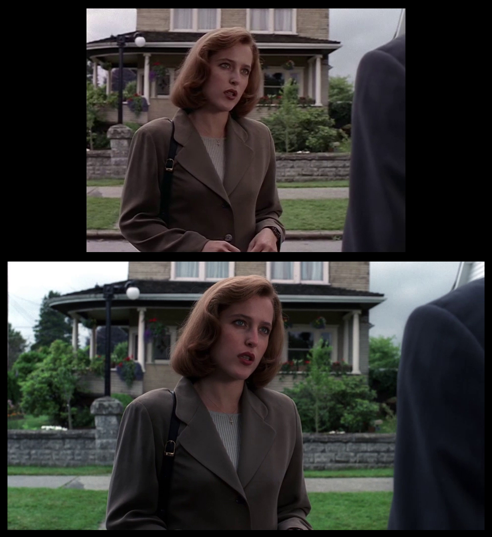 X-Files Blu-ray DVD Comparison 102 1X01 Deep Throat Screencap