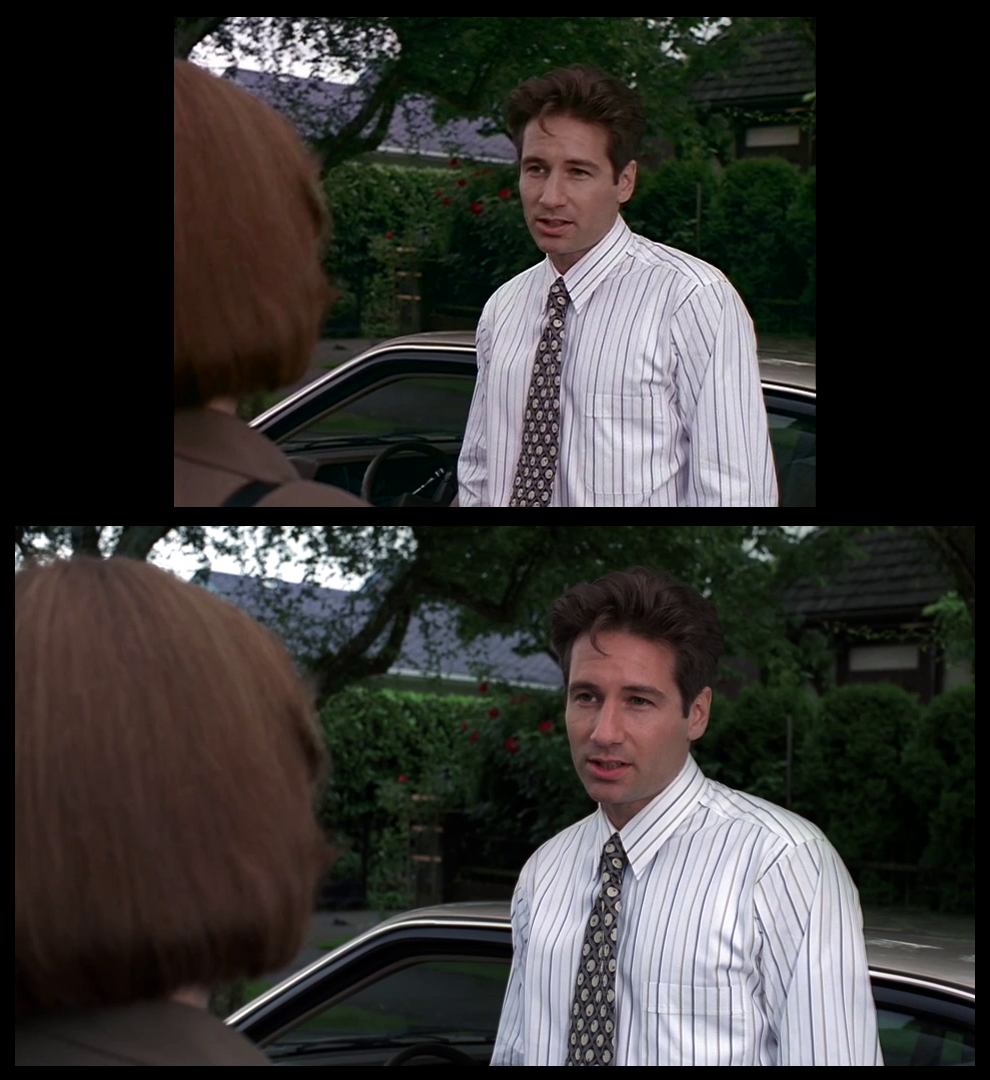 X-Files Blu-ray DVD Comparison 102 1X01 Deep Throat Screencap