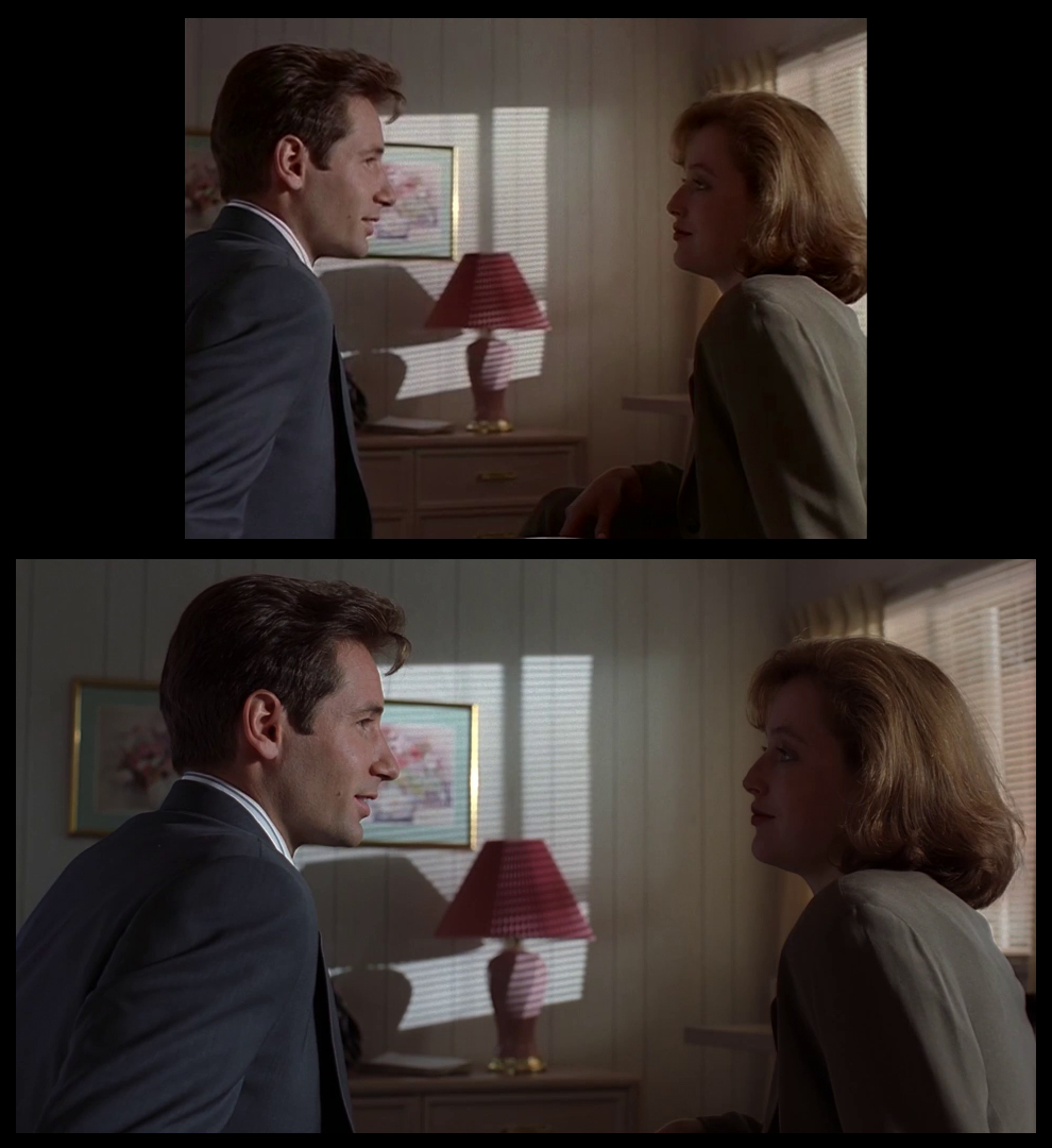 X-Files Blu-ray DVD Comparison 102 1X01 Deep Throat Screencap