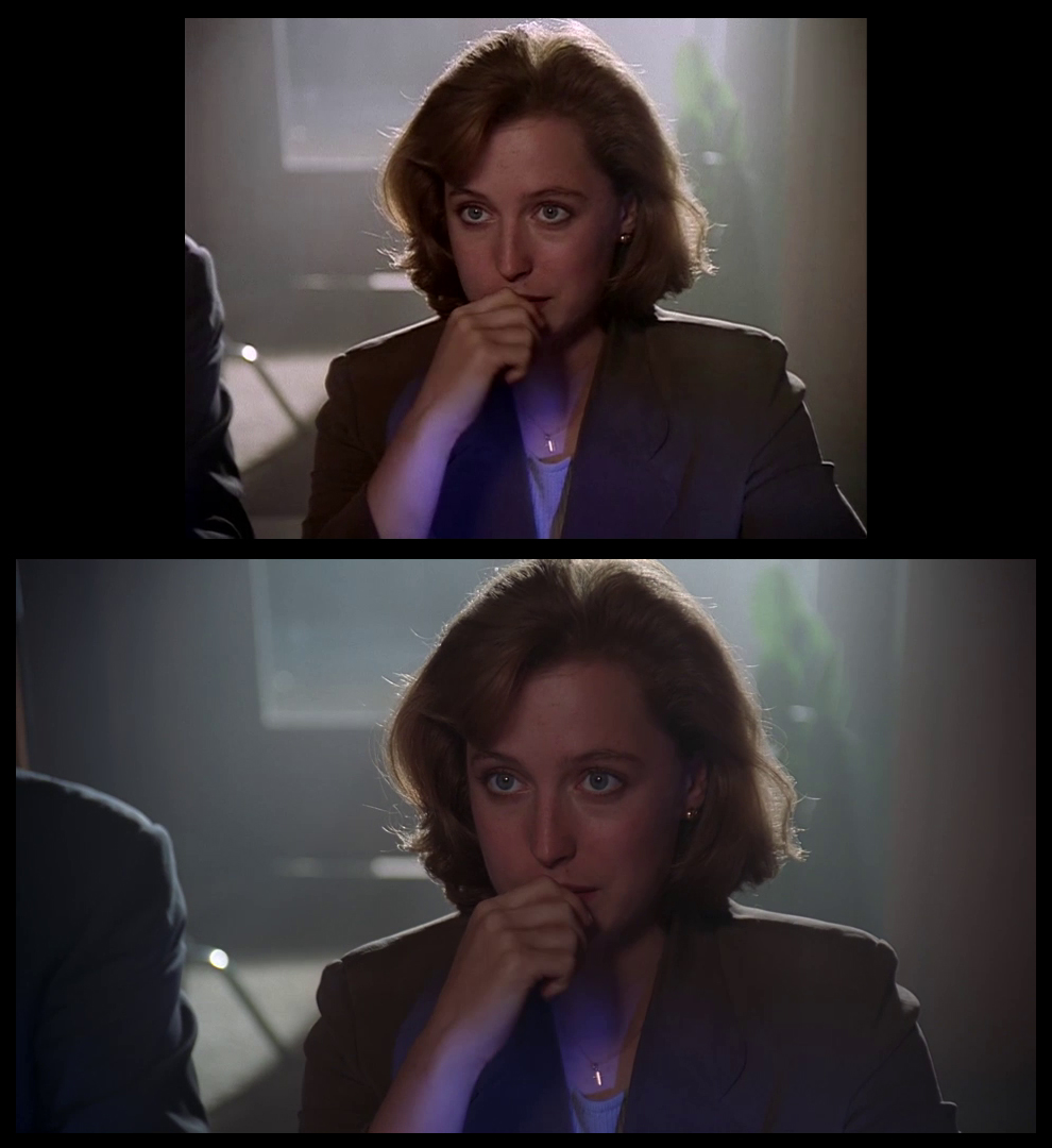 X-Files Blu-ray DVD Comparison 102 1X01 Deep Throat Screencap