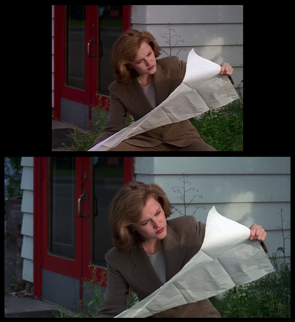 X-Files Blu-ray DVD Comparison 102 1X01 Deep Throat Screencap