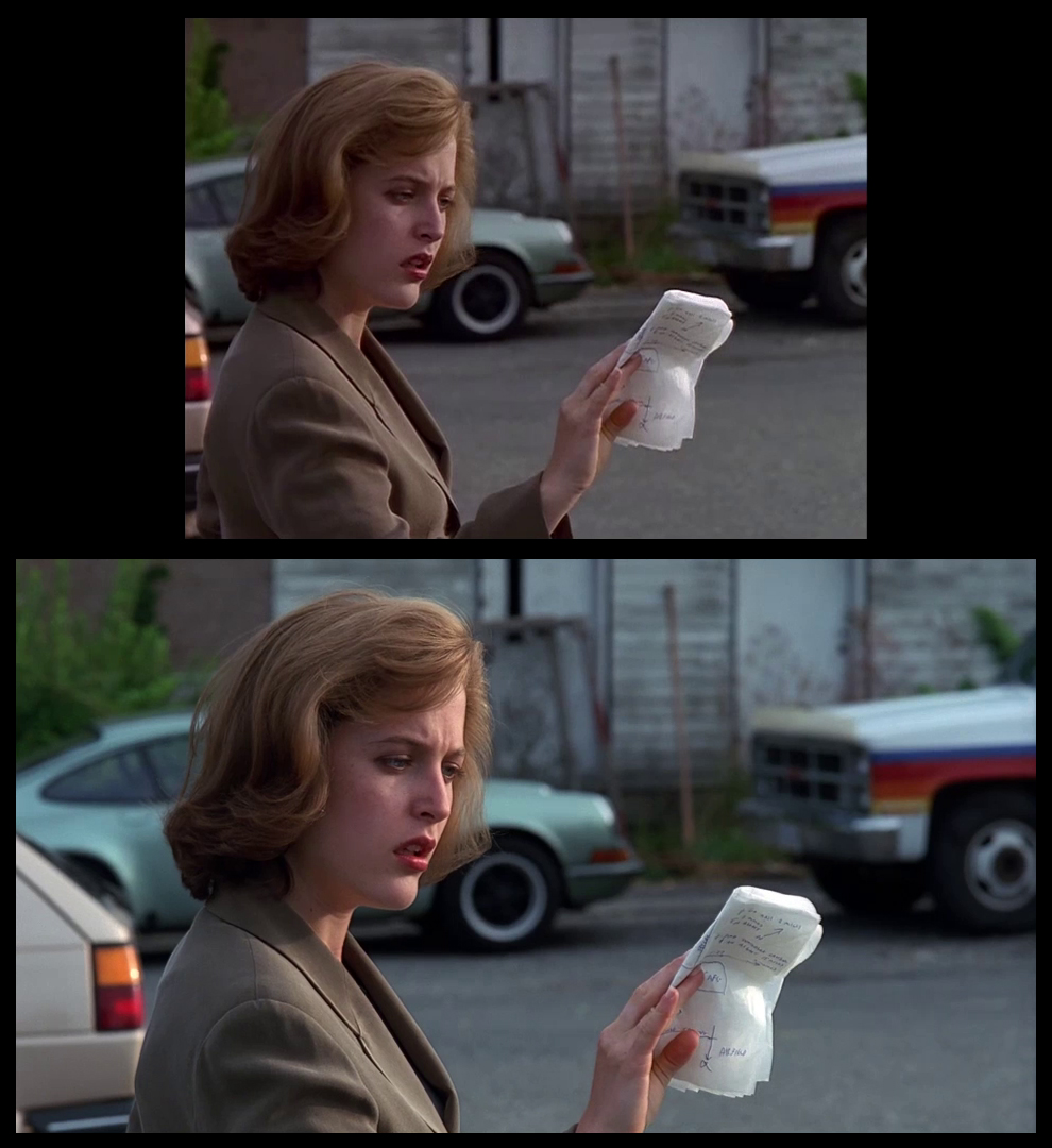X-Files Blu-ray DVD Comparison 102 1X01 Deep Throat Screencap