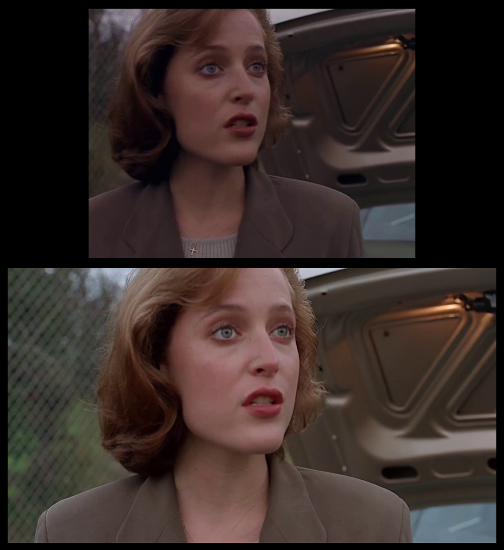 X-Files Blu-ray DVD Comparison 102 1X01 Deep Throat Screencap