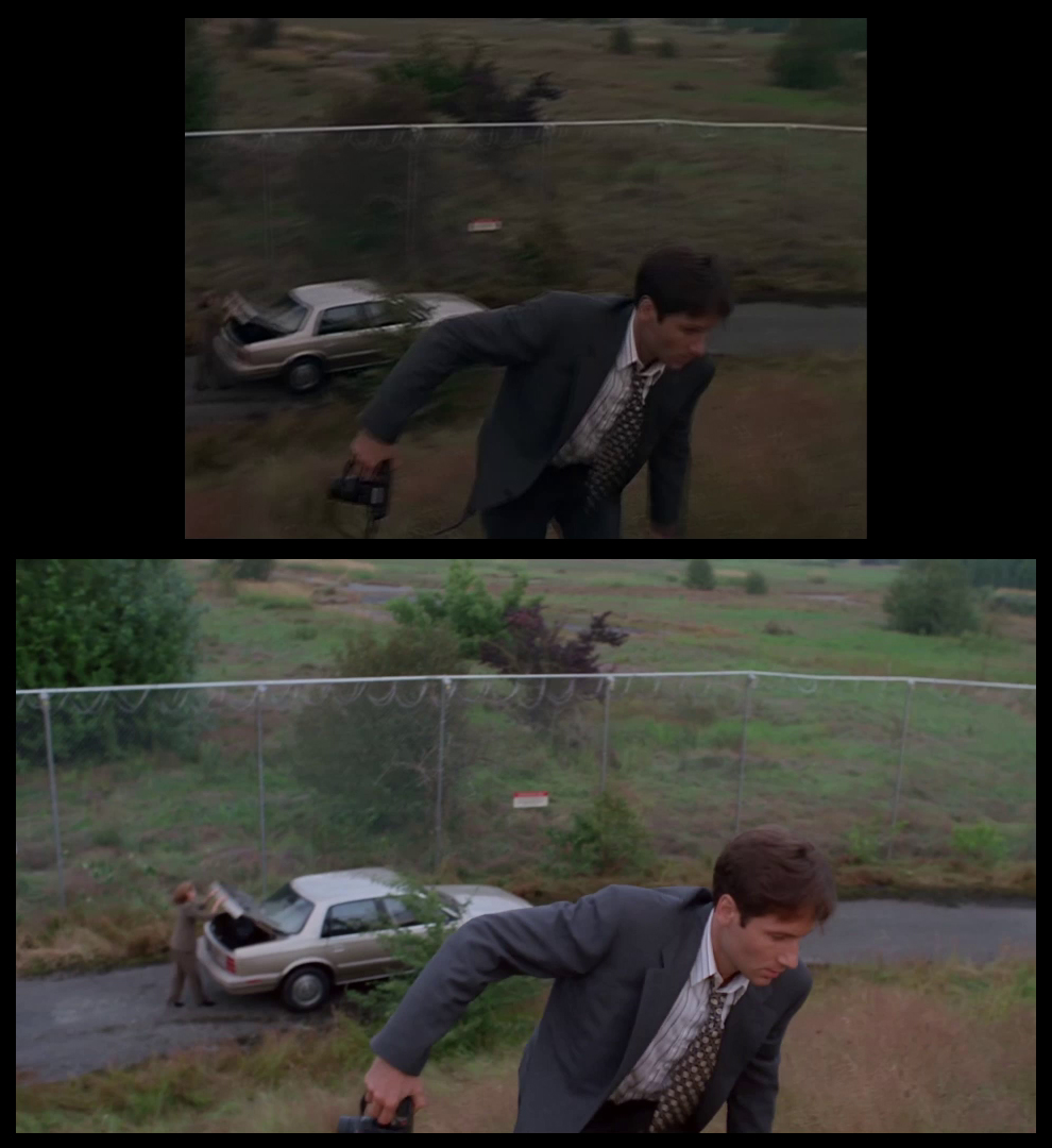 X-Files Blu-ray DVD Comparison 102 1X01 Deep Throat Screencap