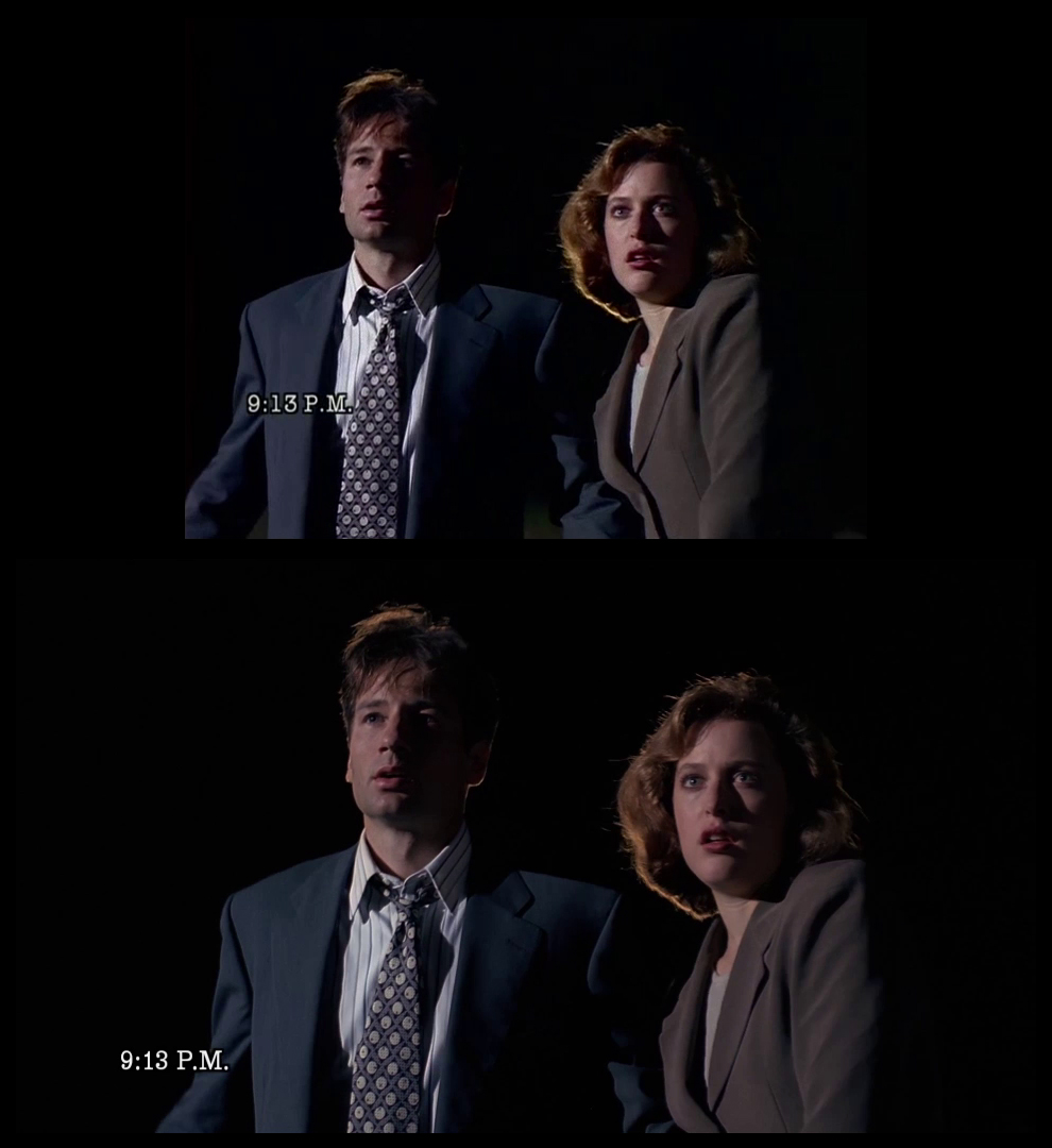 X-Files Blu-ray DVD Comparison 102 1X01 Deep Throat Screencap