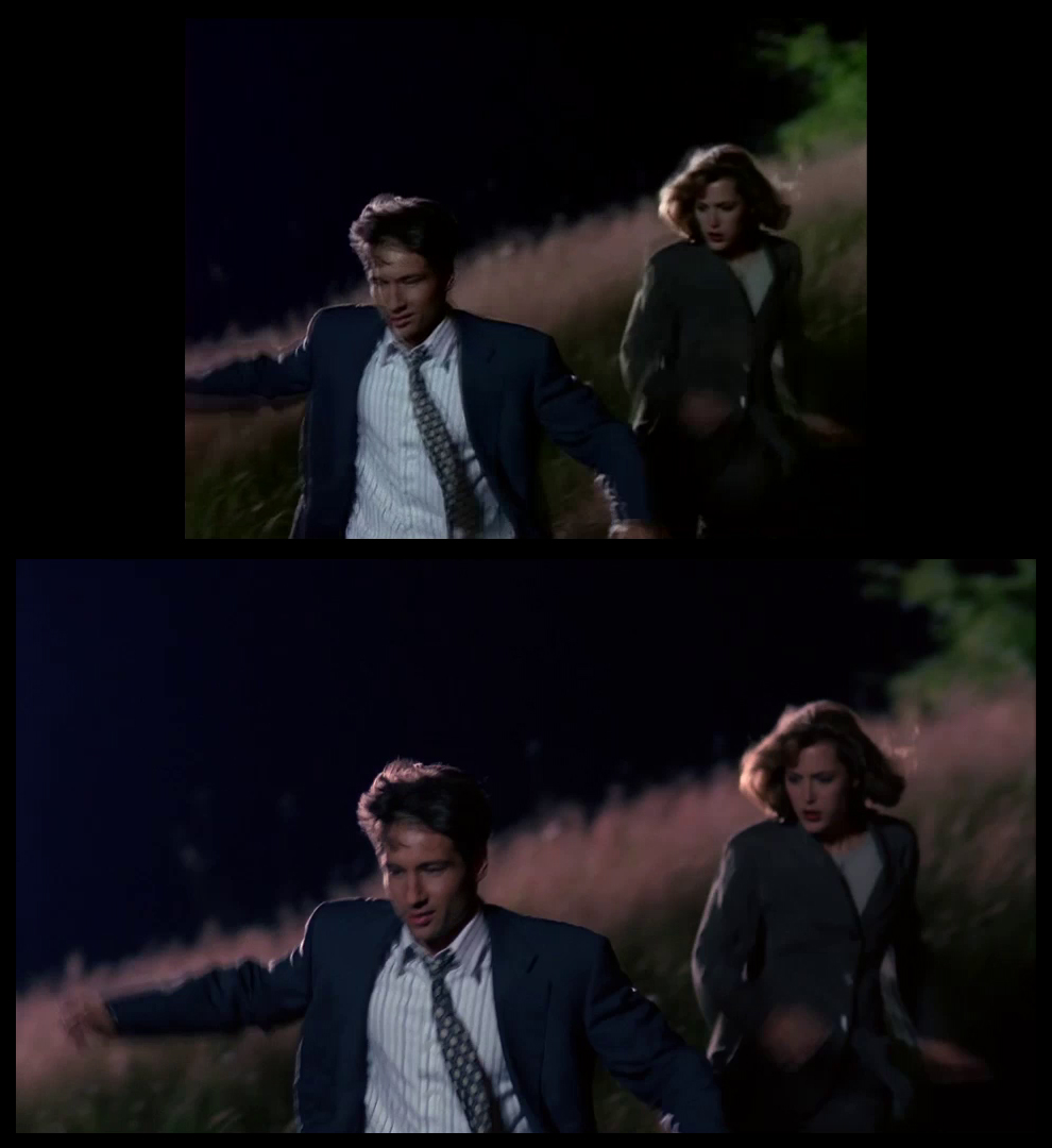 X-Files Blu-ray DVD Comparison 102 1X01 Deep Throat Screencap
