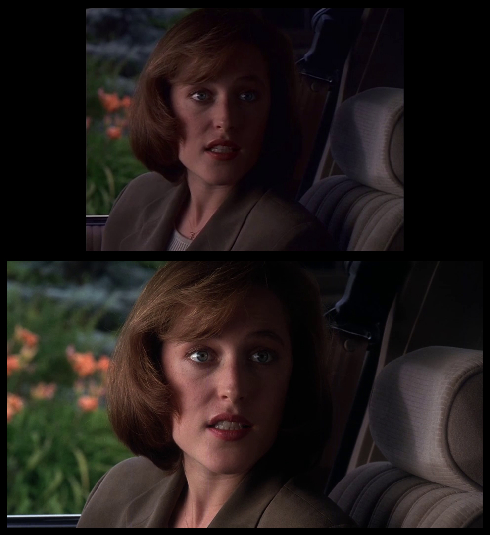 X-Files Blu-ray DVD Comparison 102 1X01 Deep Throat Screencap