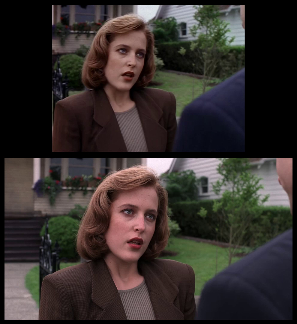 X-Files Blu-ray DVD Comparison 102 1X01 Deep Throat Screencap