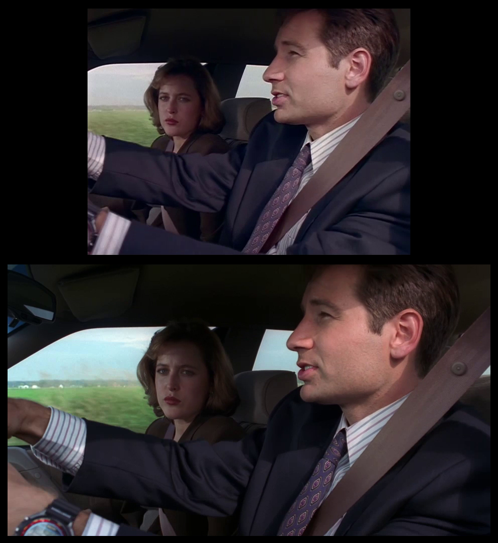 X-Files Blu-ray DVD Comparison 102 1X01 Deep Throat Screencap