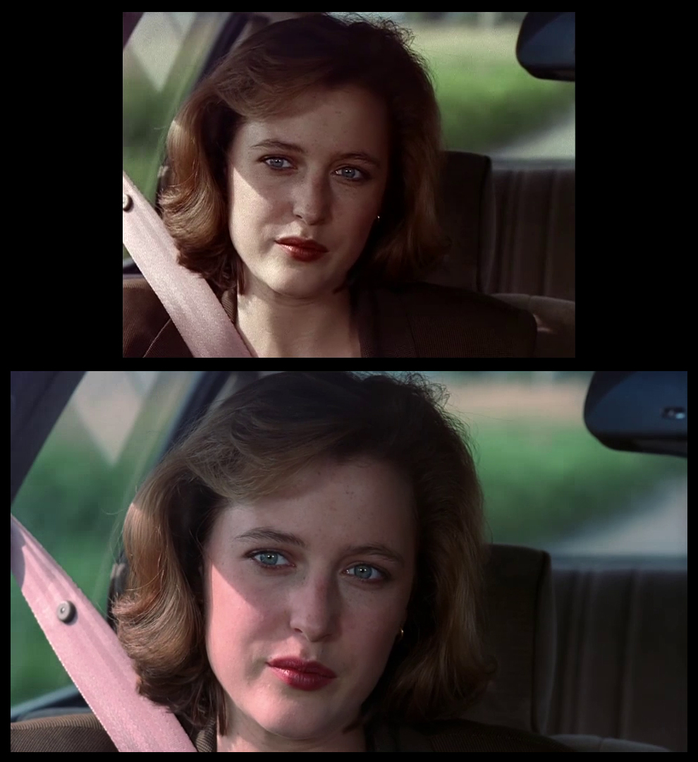 X-Files Blu-ray DVD Comparison 102 1X01 Deep Throat Screencap