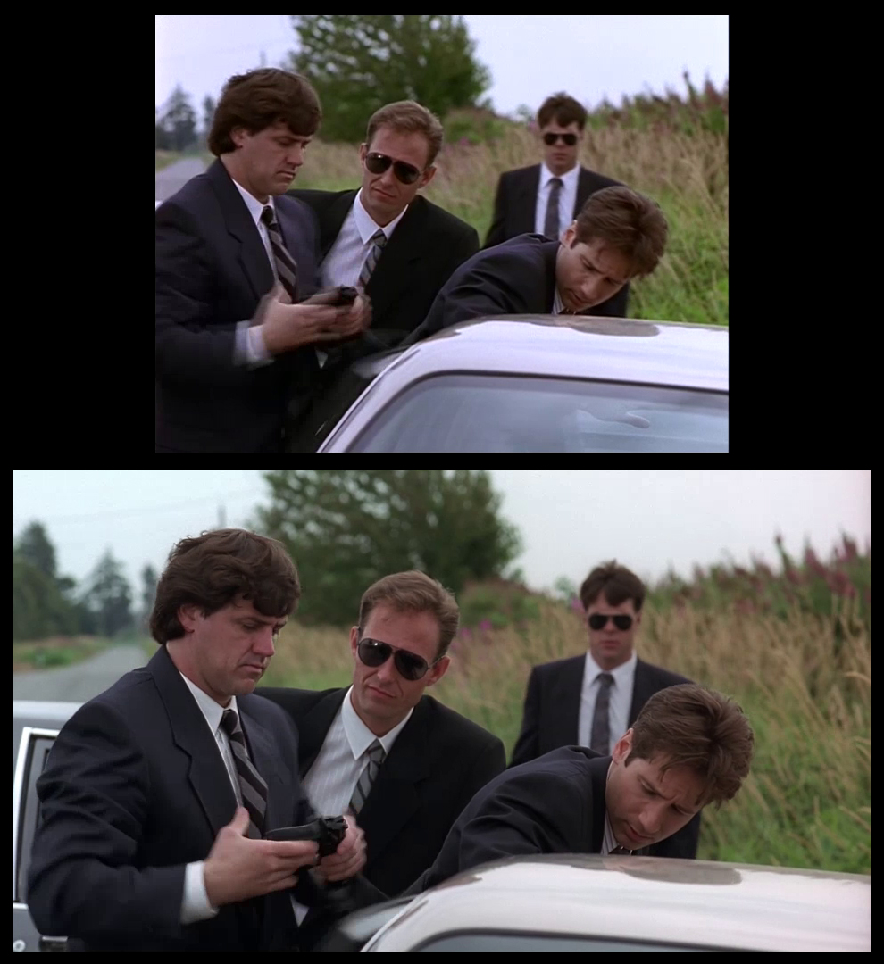 X-Files Blu-ray DVD Comparison 102 1X01 Deep Throat Screencap