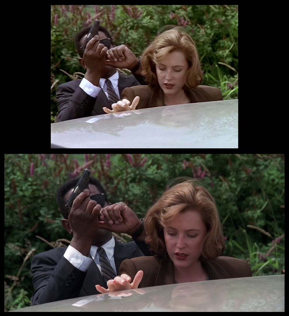 X-Files Blu-ray DVD Comparison 102 1X01 Deep Throat Screencap