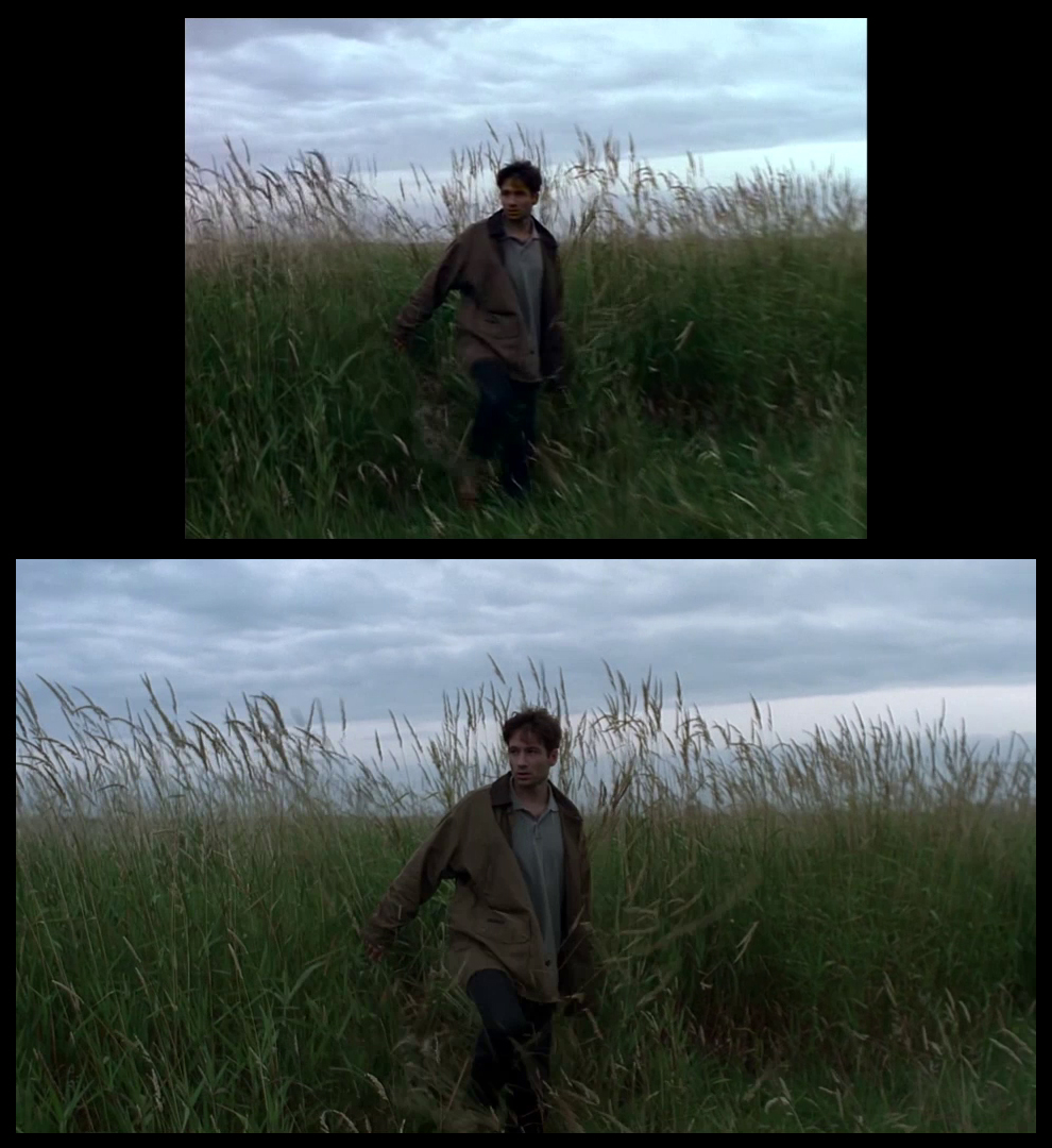 X-Files Blu-ray DVD Comparison 102 1X01 Deep Throat Screencap