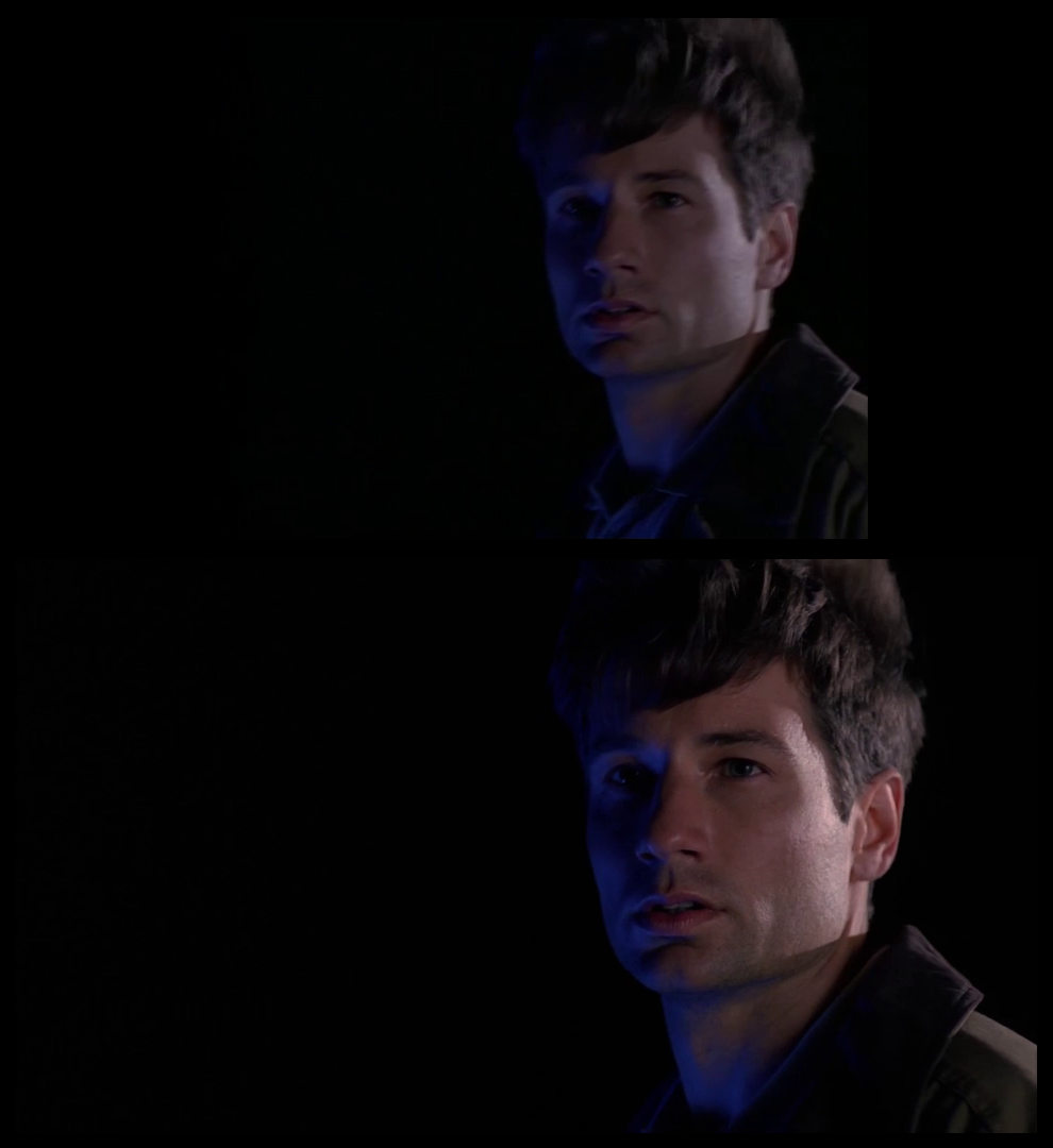 X-Files Blu-ray DVD Comparison 102 1X01 Deep Throat Screencap