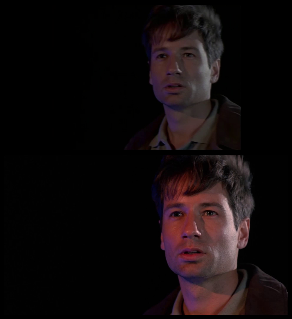 X-Files Blu-ray DVD Comparison 102 1X01 Deep Throat Screencap