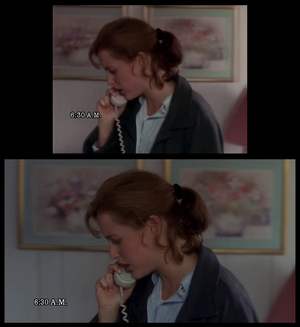 X-Files Blu-ray DVD Comparison 102 1X01 Deep Throat Screencap