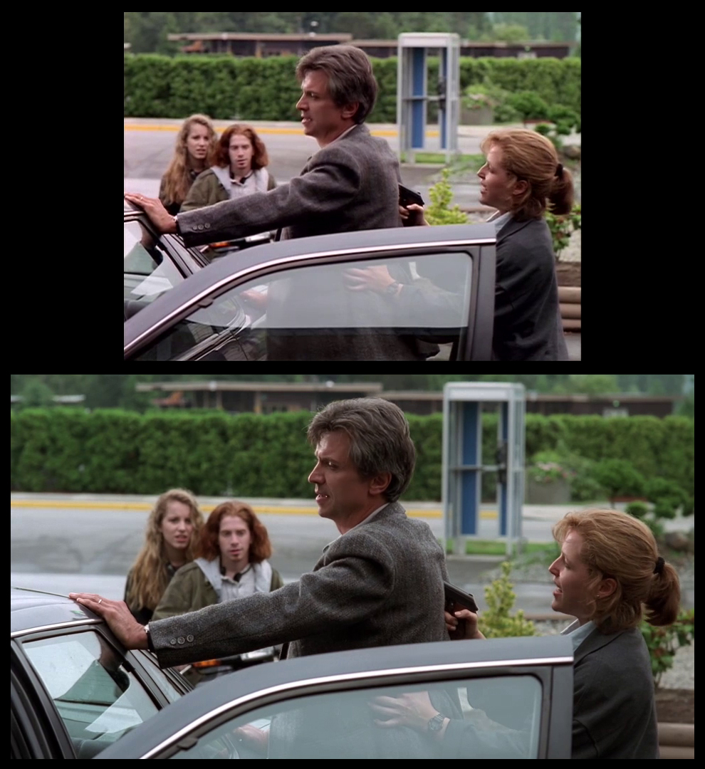 X-Files Blu-ray DVD Comparison 102 1X01 Deep Throat Screencap