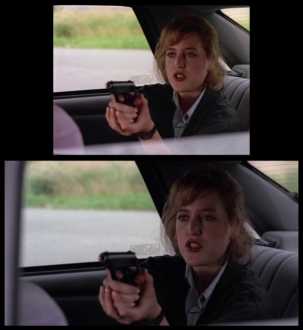 X-Files Blu-ray DVD Comparison 102 1X01 Deep Throat Screencap