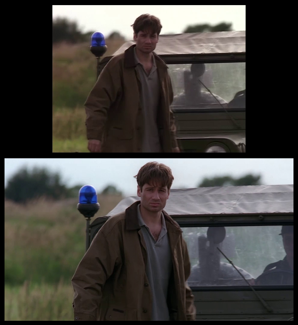 X-Files Blu-ray DVD Comparison 102 1X01 Deep Throat Screencap